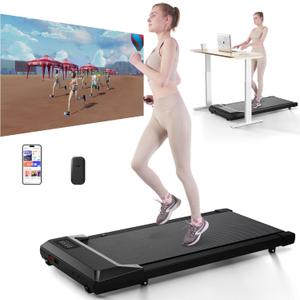 SupeRun Walking Pad, Under Desk Treadmill, 3 in 1 Portable Treadmills for Home with Remote Control LED Display, 2.5 HP Quiet Walking Jogging Machine for Office Home Use, 300 Lbs Capacity