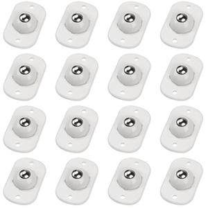 TRVL FIELDER Self Adhesive Caster Wheels, Appliance Rollers Appliance Slider for Kitchen, 360 Swivel Small Casters - Solve Coffee Maker Air Fryer Small Appliances Countertop Sliding (White - 16 Pcs) (1 Steel Ball Style)