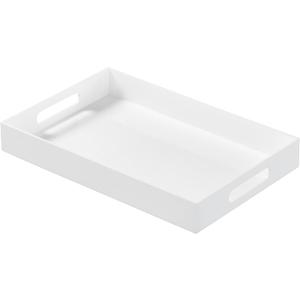 Acrylic Tray with Embedded Handle, 10x15 Inch, White