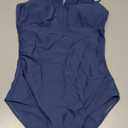 Girls Swimsuit One Piece Girls Bathing Suit Adjustable Straps Solid Modest Ruched Full Coverage Padded Swimwear (9-10 Years)