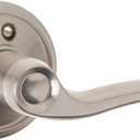 Schlage FE285 CAM 619 FLA LH Camelot Front Entry Handleset with Left-Handed Flair Lever, Lower Half Grip, Satin Nickel