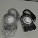 Outdoor Timer Outlet Waterproof, 24 Hour Mechanical Timer Outlet for Home and Garden, 2 Grounded, 15A 3/4HP, Black, 2 Pack