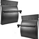 Quarter Fenders for Semi Truck, 24" x 24" Black Poly, Tube Bracket and Mounting Hardware Included, Right Left, Plastic Quarter Fender Kit Set