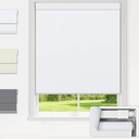 LazBlinds No Drill Blinds for Indoor Windows, Blackout Roller Shades, Cordless Window Blinds, Thermal Insulated Fabric UV Protection, for in Home and Office, 20" W x 48" H, White