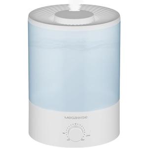 MegaWise Healthy Top-Refill Cool Mist Humidifiers for Bedroom, 24dB Ultrasonic Air Vaporizer with Water Filter for Baby [PP Material], Colorful Night Light, 1 Gal Essential Oil Diffuser, Auto Shut Off (3.8 l)