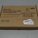 5 and 6 inch Recessed Can Light Conversion Kit, Ceiling Light Fixture Upgrade, Pendant & Hanging, 7 Inch Flat Steel Ceiling Medallion, White Finish 2 Packs