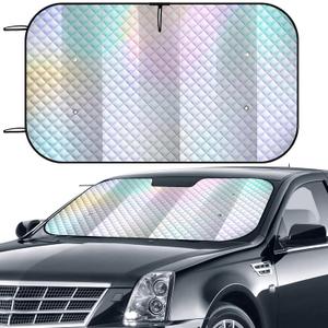 Tavaleu Car Windshield Sun Shade Foldable Car Shades for Front Windows
55" L x 29" W, Double Layer Bubble Material, Reflective Aluminum Foil, Easy to Fold & Store, Elastic Strap, UV Protection