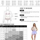 2 x Fisoew Womens High Waisted Bubble Shorts Smocked Elastic Going Out Cute Skorts with Pockets (Purple)