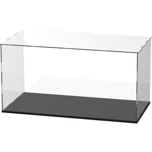 Clear Acrylic Display Case, 16 x 8 x 8 Inch Assemble Clear Acrylic Display Box Dustproof for Action Figures/Model/Statues/Collectibles/Doll/Toys/Home Storage