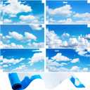 12 Pcs PVC Light Covers 2 x 4 ft Ceiling Classroom Filters Ceiling Panels Decor Florescent Light Diffuser with Backlit Film Material for Office School(Sky and Cloud)