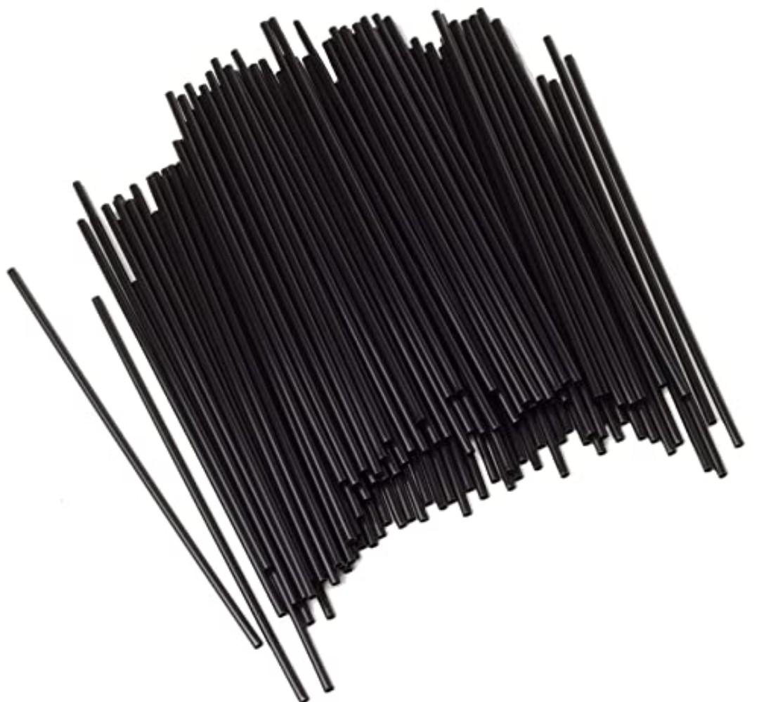 Chef Craft 5 Inch Coffee Stirrer Straws-Set of 450, Pack of 3, black