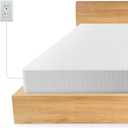 Ground Sense Grounding Fitted Sheet with Ground Cord, California King Size (72'x84'x13', White), Earthing Bed Sheets for Better Sleep, Organic Cotton and Pure Silver Fiber