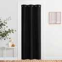 NICETOWN Door Curtain 80 Inch Length for Doorway Privacy, Room Divider Curtain Cover, Blackout Temporary Insulated Closet Drape for Bedroom Closet (1 Panel, 6.7ft Tall x 2.8ft Wide, Black)