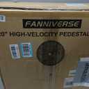 20-Inch High Velocity Pedestal Fan, 5000 CFM Heavy Duty Oscillating Metal Standing Fan with Rolling Casters, 3-Speed Commercial Industrial Fan for Warehouse, Garage & Patio (UL Listed)