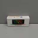 Digital Alarm Clock, Large LED Digital Clock for Bedrooms with 10 Color Changing Night Light, Adjustable Brightness, USB Charging Port, Bedside and Desk Clock for Living Room Office Decor (Black)