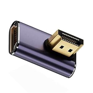 NFHK HDMI Male to HDMI 2.1 Female Vertical 90 Degree Right Angled Low Profile UHD Extension Adapter Support 8K 60hz HDTV