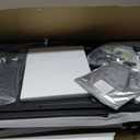 PRAISUN 66" L Shaped Gaming Desk with LED Lights & Power Outlets, Computer Desk with Fabric Drawers and Print Stand, Corner Office Desk, Monitor Stand, Mesh CPU Stand, Black