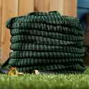 150 ft Flexible Garden Hose, Water Hose for Outside with 10 Spray Nozzles, Brass Connector, Leak-Proof, Green