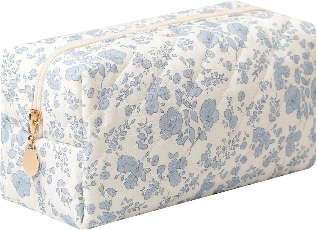 Pencil Case Floral Cute Pencil Case Student Pen Pouch Makeup Pouch Cute Flower Office College Cosmetic Makeup Bag Organizer Large (orchid)