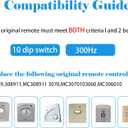 3 for 10 Pin Multicode Gate Door Opener Remote Control,10 Dip Switch,Compatible with 10 Digit Multi-Code Garage Door Opener Control Transmitter,308911 3070 3060 1089,300MHZ