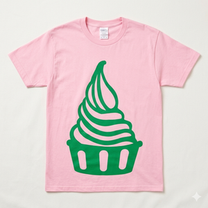 Frozen yogurt T-Shirt (L, Pink)