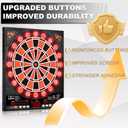Electronic Dartboard with LED, Electric Dart Boards for Adults,Electronic Scoreboard, Improved Version Light-Up Led Display, 12 Darts Soft Tip Professional Dart Board and Extra Tips, Up to 8 Players, Conventional