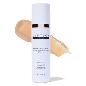 DRMTLGY Matte Tinted Moisturizer SPF 46  Anti-Aging Face Sunscreen & Lightweight Makeup with Broad Spectrum UV Protection  Hydrating Skin Care & Face Moisturizer  1.7 oz
