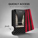 typecase Minimalist Wallet for Men: Metal Card Holder with Removable Money Clip, Real Carbon Fiber, RFID Blocking, Slim, Utral Thin, Small, Front Pocket, Hold up to 15 Credit Cards