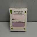 Susurration Hooded Baby Towels for Newborn 2 Pack 100% Muslin Cotton Towel for Babies Highly Absorbent and Newborn Essential 30x30 Inch Pink & Purple