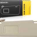 Dasbecan Left Driver Side Sun Visor with Light Compatible with Toyota Camry 2012-2017 Beige Replaces 74320-06610-B1 74320-06610-B2 74320-06611-B2 74320-33F40-B0