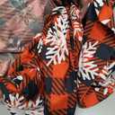 JSD Red Buffalo Plaid Snowflakes Sheet Set Queen Size, 4 Piece Christmas Winter Microfiber Bedding Sheets Extra Deep Pocket