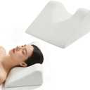 MOYEE Facial Surgery Recovery Pillow for Back Sleeping, Memory Foam Support Pillow for Facelift, Hair Transplant, Rhinoplasty & Supine Sleep Training, Bamboo Cover, Non-Slip Design
