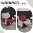VANSOFY Recliner Chair Covers 100% Waterproof Seat Cover with Arm Reclining Cover Non-Slip Recliner Chair Covers Furniture Protector Washable Slipcover with Pocket for Pets, Dogs(Burgundy, 22")