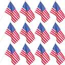Newwiee 12 Pcs Classroom American Flag for Schools 2 x 3ft USA Classroom Fade Resistant Large American Flag with Pole for Back to School Indoor Wall Office House First Day of School Supplies