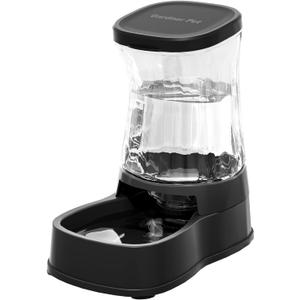 Gardner Pet Automatic Gravity Water Dispenser for Dogs, 1.0Gallon 100% BPA-Free Dog Water Bowl Dispenser, Pet Water Fountain Dispenser with Sponge Filter for Small&Medium Dogs, Cats, Puppies(Black)