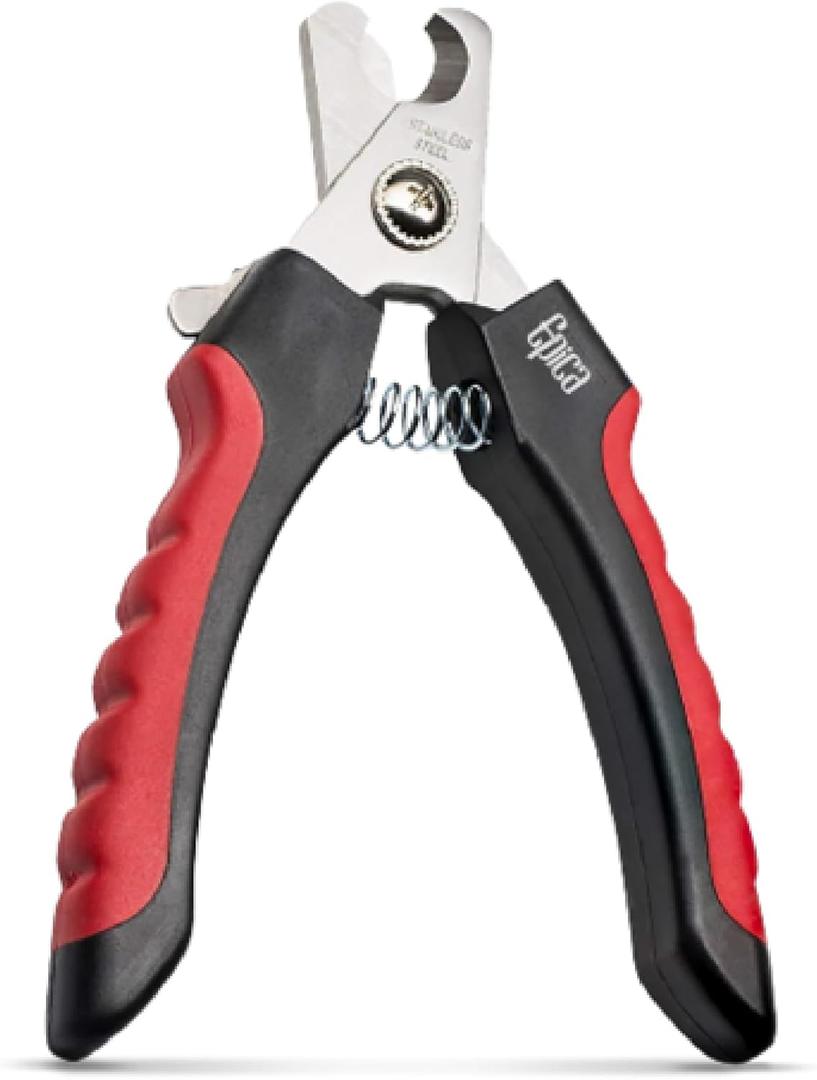 Epica Professional Dog Nail Clipper, Nail Clippers for Large Dog, Easy and Safe Grooming Clippers, Cat Claw Trimmer with Safety Guard (Small/Medium)