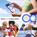 Compatible with Google Pixel 9 Pro XL Case with 360 Magnetic Ring Stand [Compatible with Mag-Safe ] Shockproof Translucent Phone Case for Google Pixel 9 Pro XL 6.8 inches,Blue