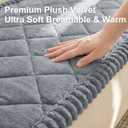 Smiry Fuzzy Couch Cover for Dogs, Non Slip Washable Pet Sofa Cover, Scratch Proof Hair Resistant Plush Sofa Slipcover, Pet Friendly Couch Cushion Protector for Cat, Grey, 27.6" x 82.7"