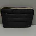 MOSISO Laptop Case 13.3 inch, 13-13.3 inch Puffy Laptop Sleeve Compatible with MacBook Air 13.6 M5 M4 M3 M2 M1/ Neo/ Pro 13/ 14, HP Dell ASUS Lenovo, Polyester Horizontal Bag with Small Case, Black