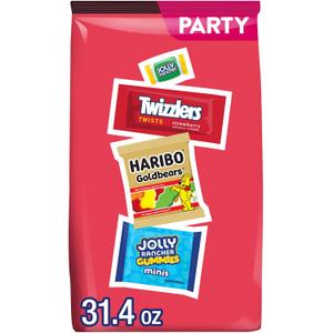 HARIBO, JOLLY RANCHER & TWIZZLERS Assorted Candy Variety Pack, 31.4 oz (EXP 12/01/26)