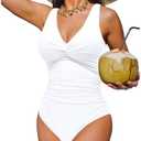 Holipick Women Tummy Control One Piece Swimsuit - Push Up Bathing Suit Full Coverage Slimming Swimwear, Size 24W