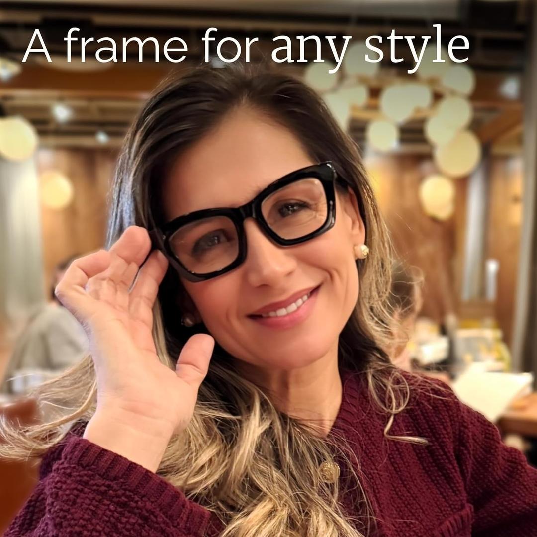 CCVOO +1.25 Oprah Style Reading Glasses for Women, Eyeglasses, Blue Light Readers for Women, Computer Eye Glasses, Cheaters 