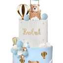 Bear Cake Topper White Cloud Hot Air Balloon Cake Decor
