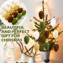 15 Pcs Christmas Velvet Balls Bulk C9 Flocked Christmas Tree Ball Ornaments Plastic Shatterproof Xmas Decorative Hanging Home Ornaments for Xmas Tree Party Holiday Decor (3.15'',Morandi)