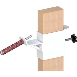 2x4 T Post Target Hanger, Tpost Bracket Metal AR500 Target Mount Stand Adjustable Steel Shooting Targets Holder for 3/16" to 1/4" Steel Targets Sihouette & Practice, White, 1 Pack