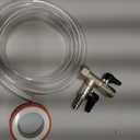 10ft Kegerator Beer Line Tubing 3/ 16" ID 7/ 16" OD Keg Lines Clear Vinyl PVC Tubing Keg Beer Line Replacement Kit with Barb Fitting Connector