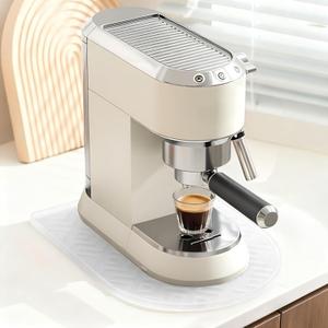 Silicone Coffee Mat,15.8"x 11.8"in Bar Mat for Countertop,Heat-Resistant,Non-Slip,Leak-Proof,Fit for Coffee Maker/Espresso Machine-Translucent