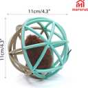 Squeaky Mouse Ball Cat Toy with Simulated Sound, 4.3in Mouse Ball Cage, Squeky Balls for Cats to Play With Indoor, Interactive Plastic Squeak Funny Toys Best for Playing Chasing Chewing Training