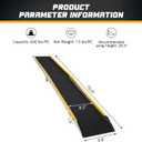 Ruedamann 71" Aluminum Loading Ramps for Pickup Trucks Trailers, Folding Motorcycle Ramp, 600Lbs Capacity, Snowmobile Ramp, ATV Truck Ramps for Dirt Bike, Tractor, Tailgate Bed, Usable Width 8.5", 1PC