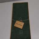Solino Home Linen Table Runner 48 Inches - 100% Pure Linen Forest Green Table Runner 14 x 48 Inch Ideal for Dresser and Coffee Tables - Athena